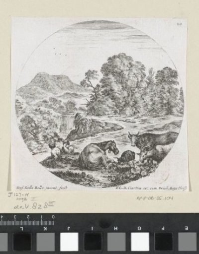 Two Shepherds with Flock in a Landscape