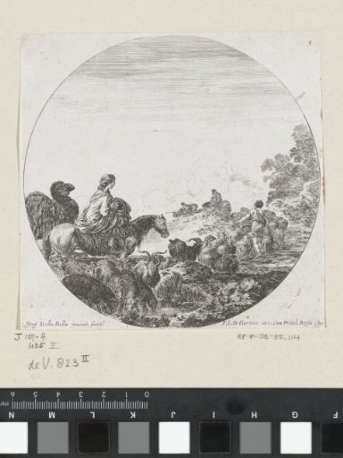 Procession of Shepherds with Animals in a Landscape