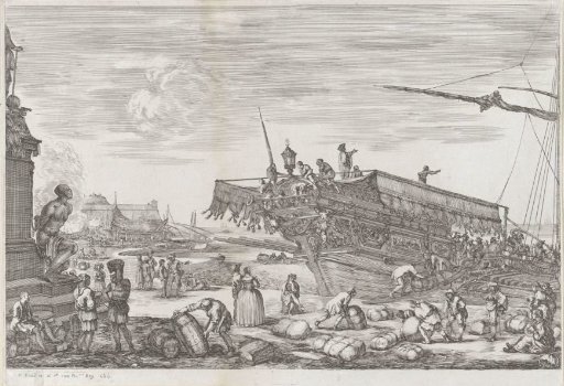 Loading of a Galley in the Harbour of Livorno