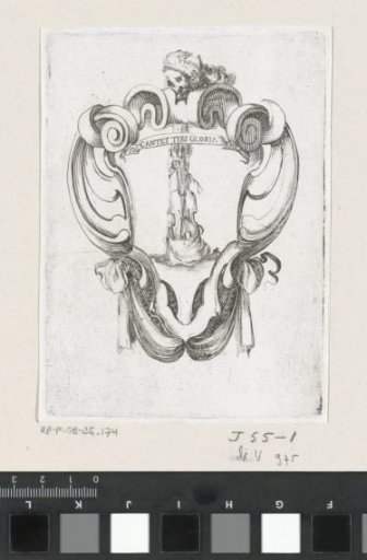Cartouche with violin