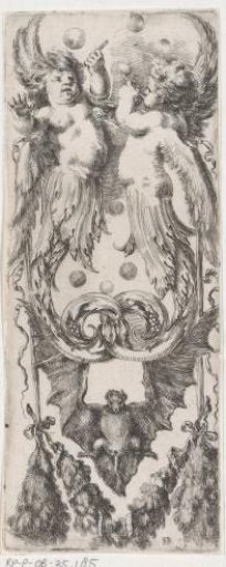 Ornament with bubble-blowing putti
