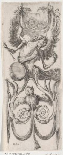 Ornament with Death and an owl
