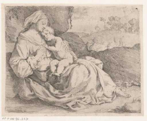 Mother with child on lap