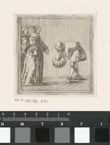Young man bows to a noblewoman