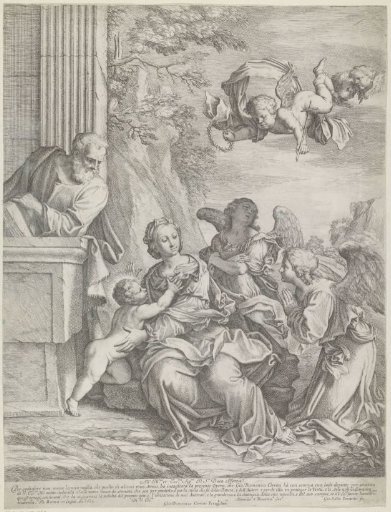 The Holy Family with angels