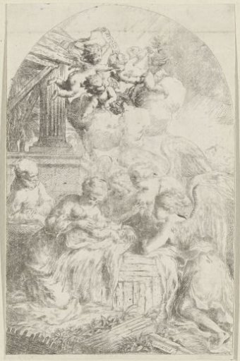 Christ Child Adored by Three Angels