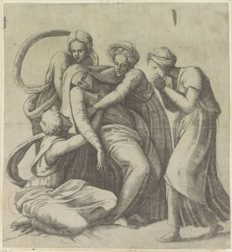Mary faints in the arms of the holy women