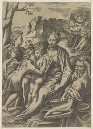 Holy Family with the young John the Baptist and Mary Magdalene