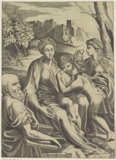 Holy Family with the young John the Baptist and Mary Magdalene