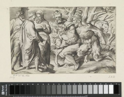 Two satyrs bring Silenus to King Midas