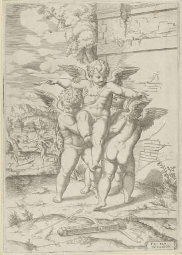 Amor and three putti