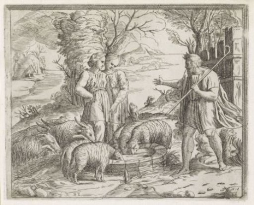 Jacob meets Rachel at the well