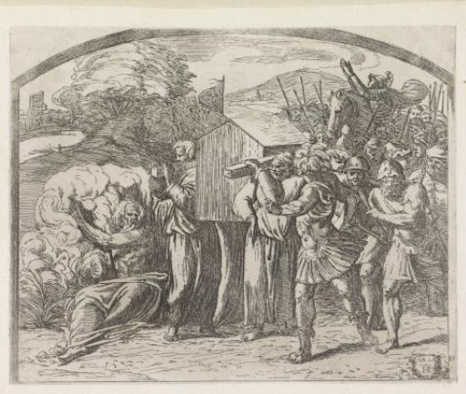 The Ark of the Covenant carried over the Jordan