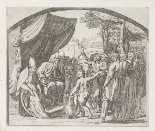 Eleazar and Joshua divide the Promised Land among the twelve tribes