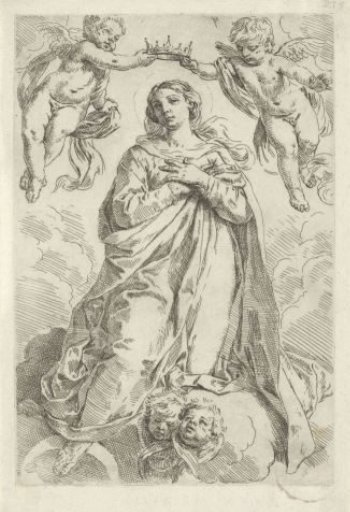 Coronation of Mary on a crescent moon