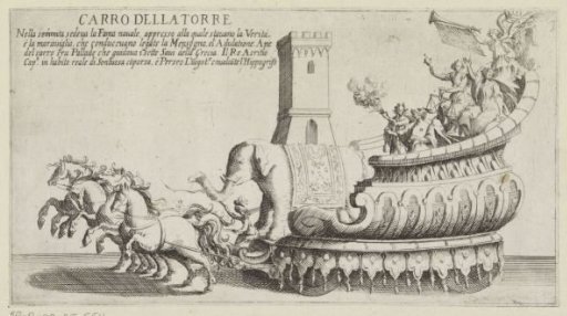 Triumphal car of the Sienese district Torre