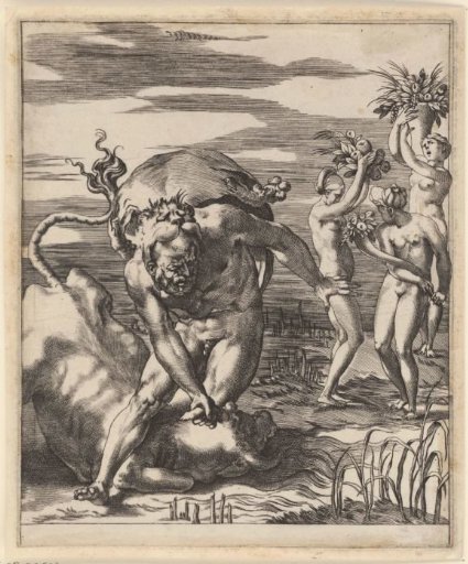 Hercules Wrestling with Achelous