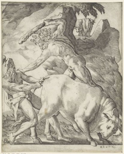 Hercules Fighting with Cacus