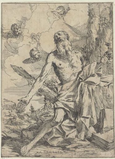 Saint Jerome as a penitent in the wilderness