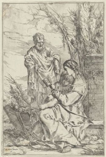 The Holy Family with Mary Reading