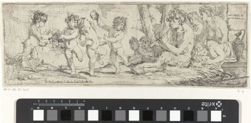 Bacchanal with satyrs and putti