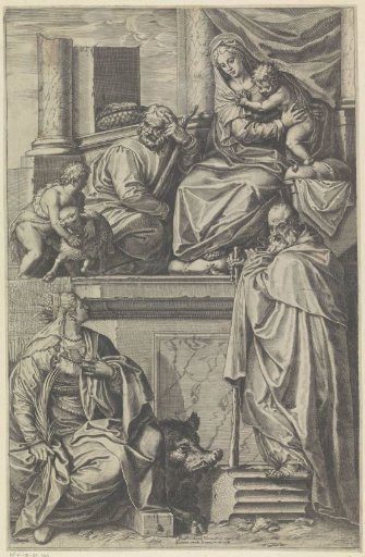 Holy Family with Saint Catherine of Alexandria and Saint Anthony