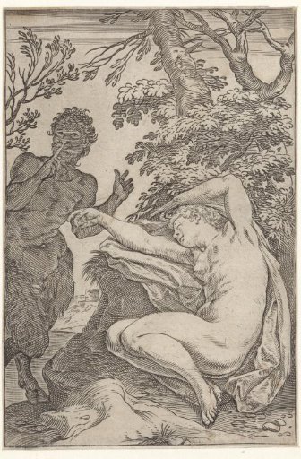 A Satyr Surprising a Sleeping Nymph