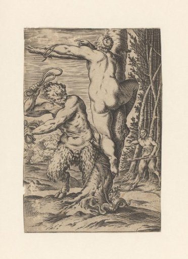 Satyr Striking a Nymph with a Whip