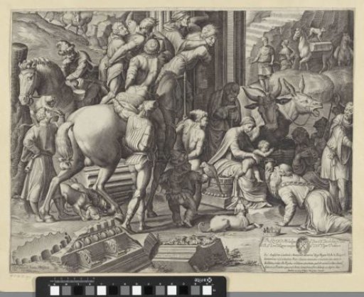 The Adoration of the Magi (lower left part)