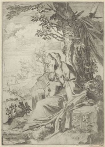 The Virgin Nursing the Christ Child in a Landscape
