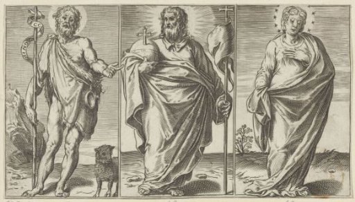 John the Baptist, Christ and Mary