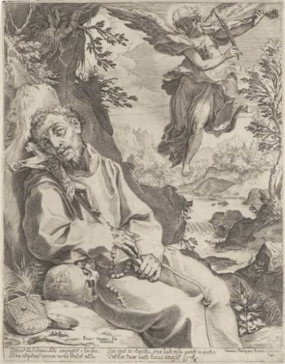 Saint Francis Comforted by a Singing Angel