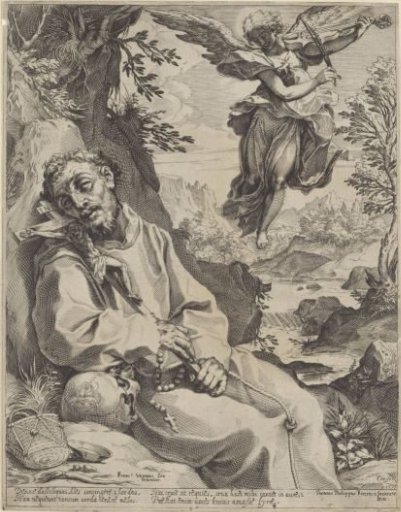 Saint Francis Comforted by a Singing Angel