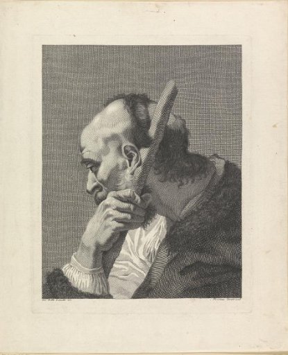 Older Man Leaning on a Stick