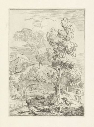 Landscape with a bridge