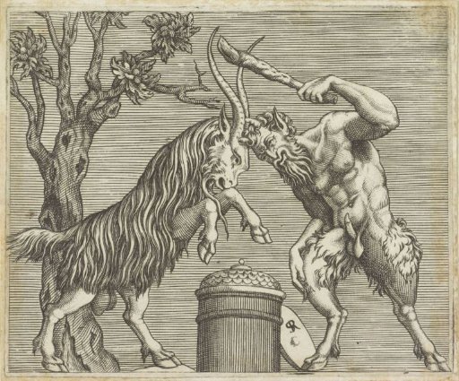 Satyr and Ram in Combat