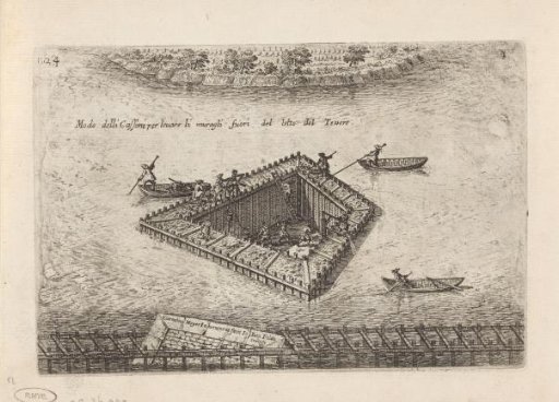 Building a wall in the Tiber