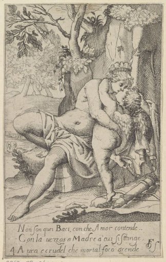 Venus kisses Cupid