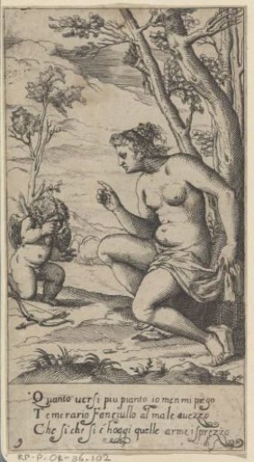 Venus gives Cupid a lecture