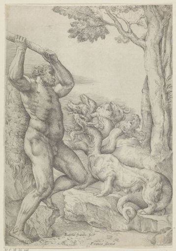 Hercules fighting the Hydra of Lerna