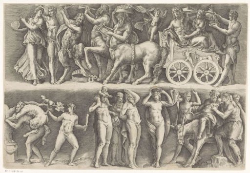 Antique relief with Bacchus and Ariadne