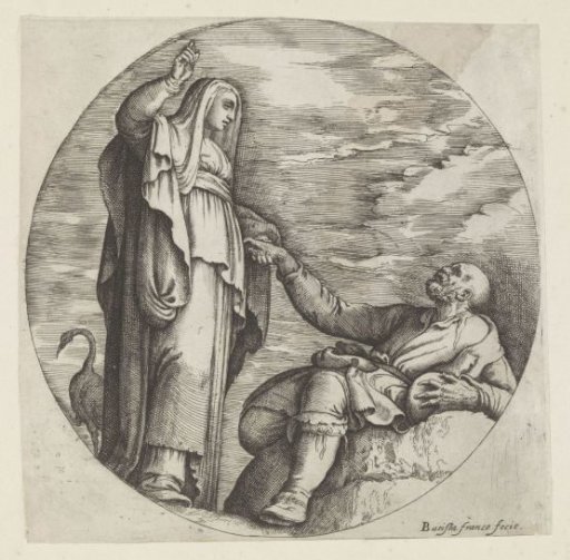 Religion comforts a poor old man