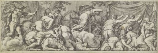 Apollo and Diana kill the children of Niobe