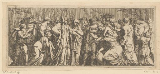 Suppliants bring gifts to Niobe