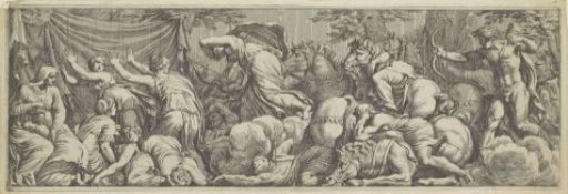 Apollo and Diana kill the children of Niobe