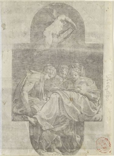 Three Muses and a Putto with a Lyre