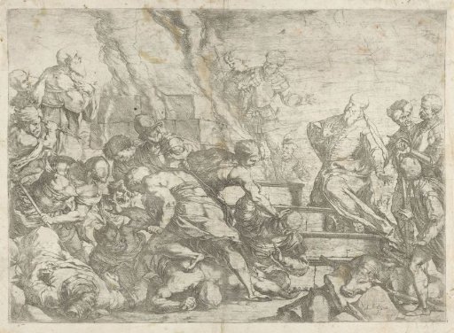The sacrifice of Elijah consumed by fire