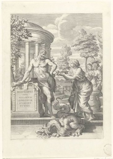 Title print with Hercules after defeating the Hydra of Lerna