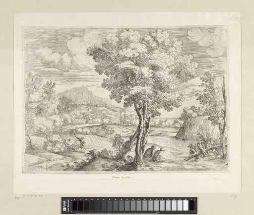Landscape with a Bird on a Tree Stump