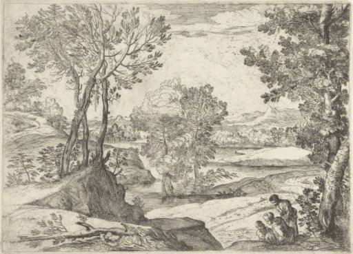 Landscape with a Woman, Man and Child